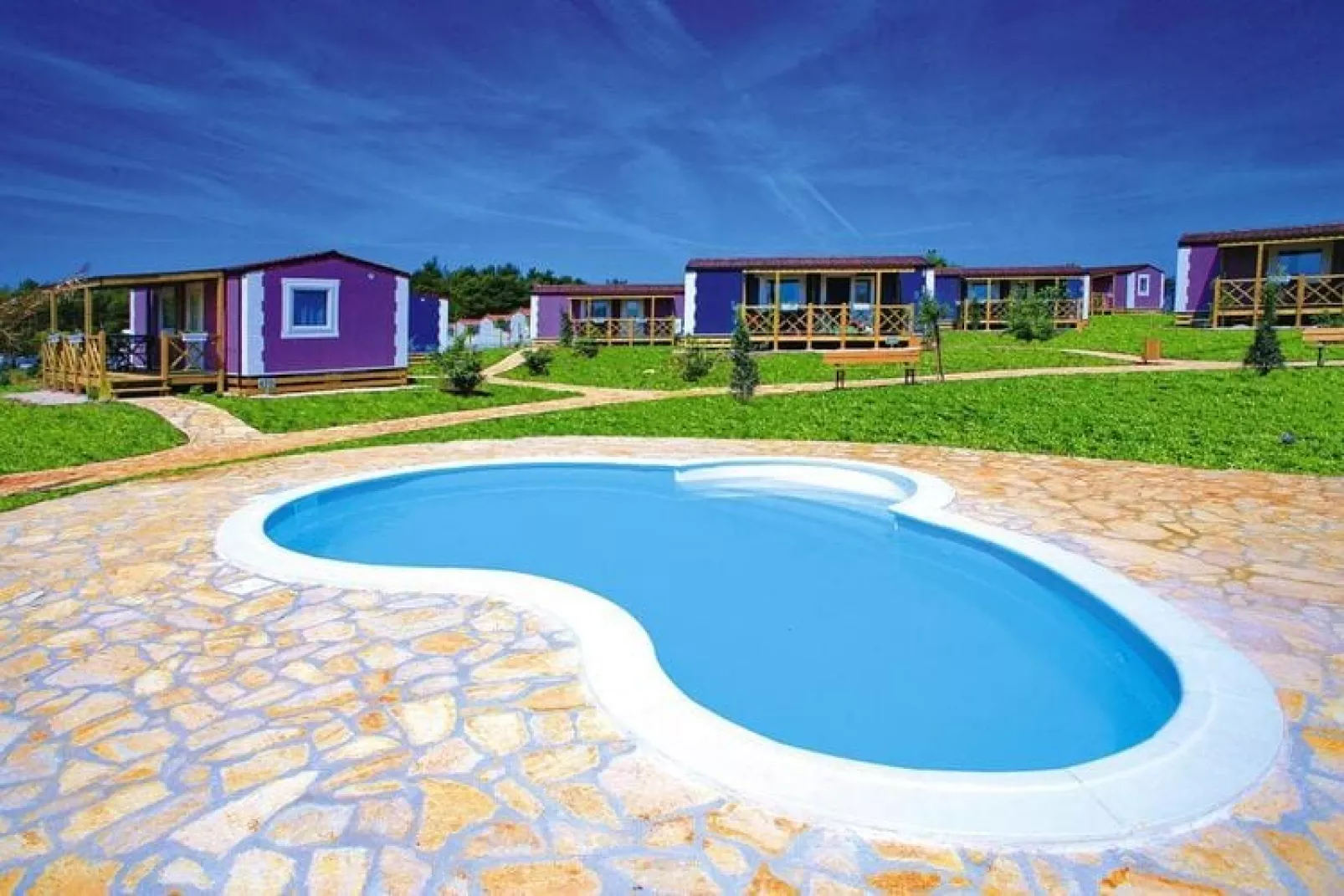 Caravan park Aminess Sirena, Novigrad-HH Classic, ca. 24 qm, für 5 Pers.-Zwembad