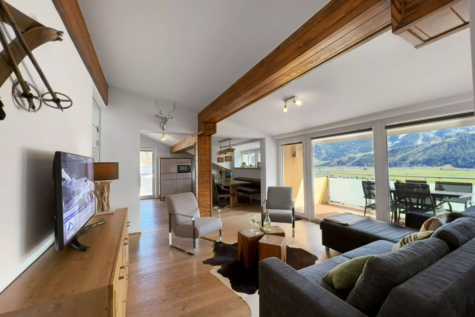 Penthouse Maiskogel Panorama-Woonkamer