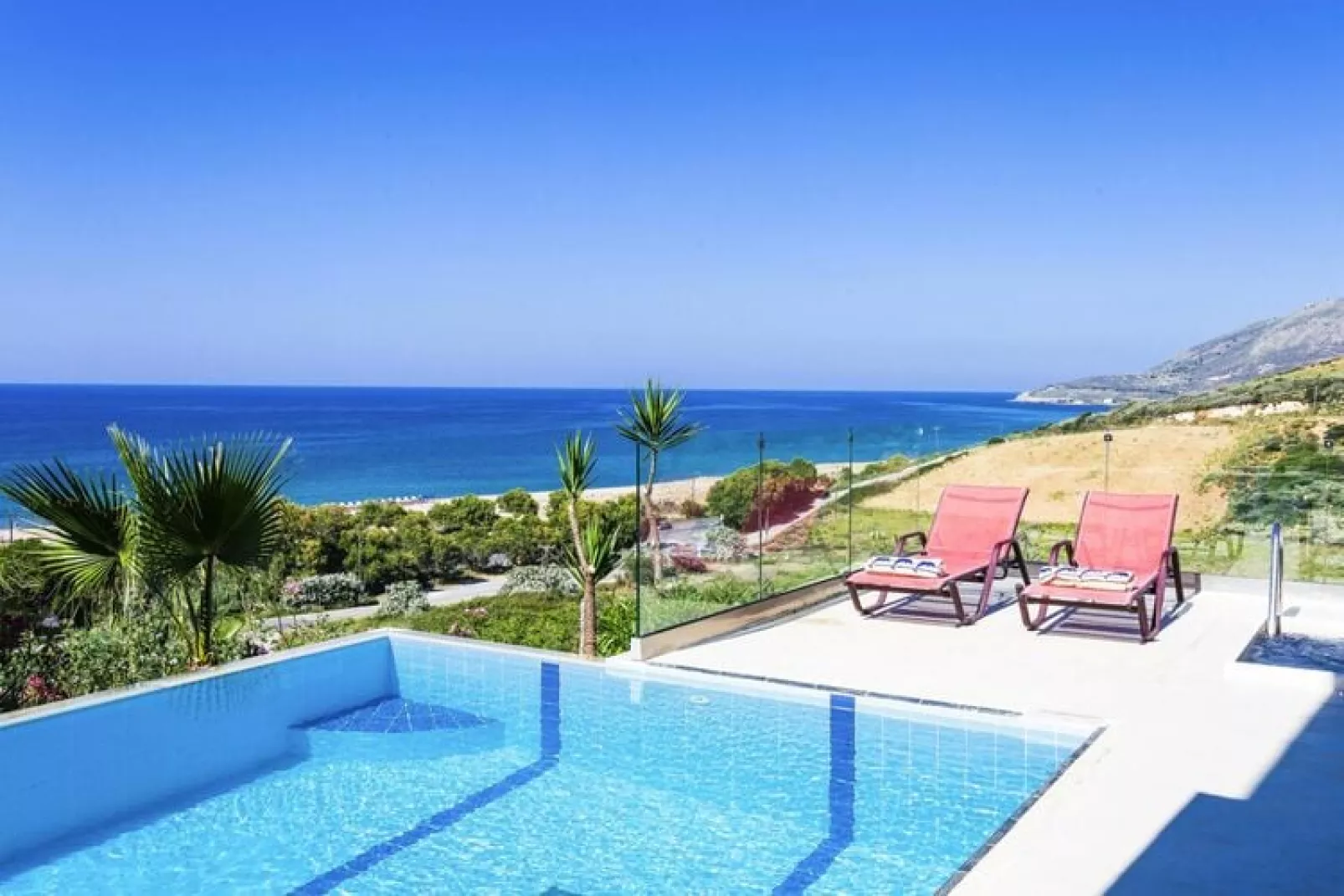 Villas Avra & Pyrgos, Episkopi-Villa Pyrgos, ca. 145 qm, 9 pax-Zwembad