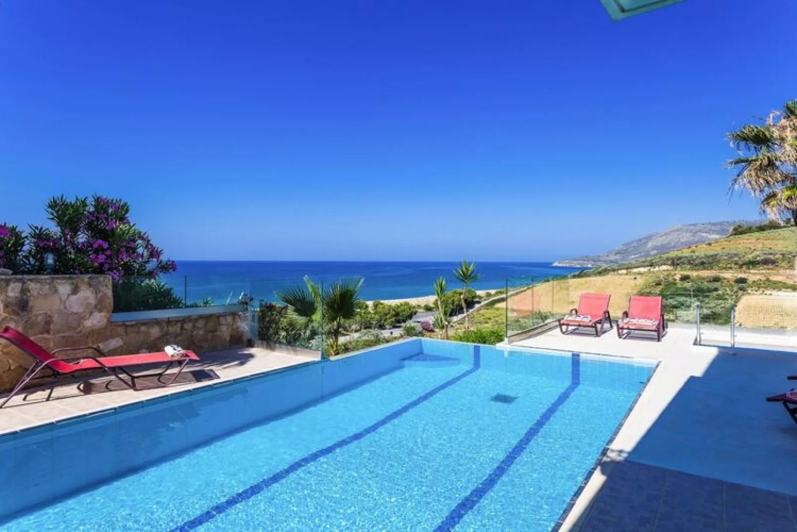 Villas Avra & Pyrgos, Episkopi-Villa Pyrgos, ca. 145 qm, 9 pax-Zwembad