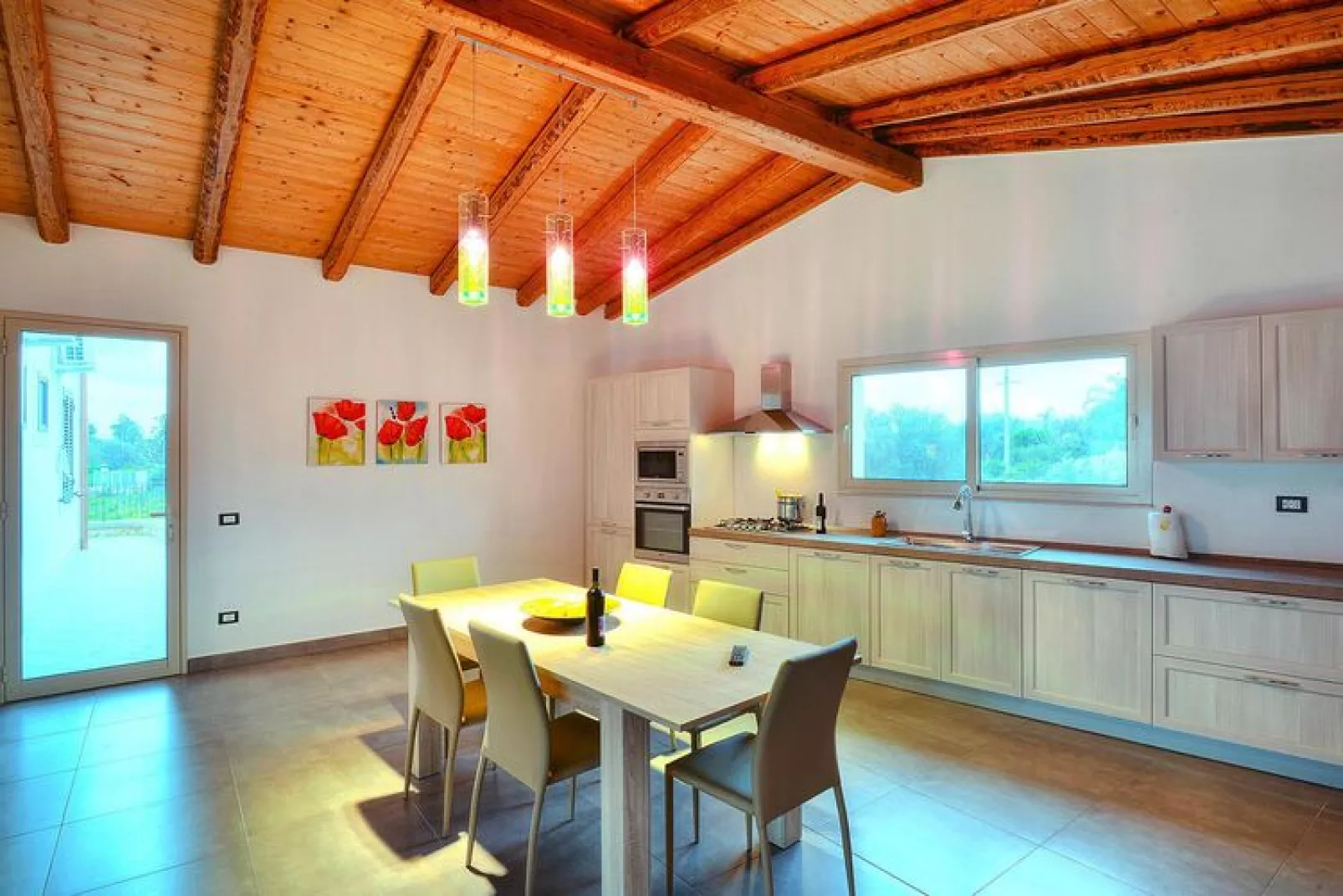 Holiday home Floridia-Villa Monasteri mit Privatpool und privater Tennisplatz-Keuken