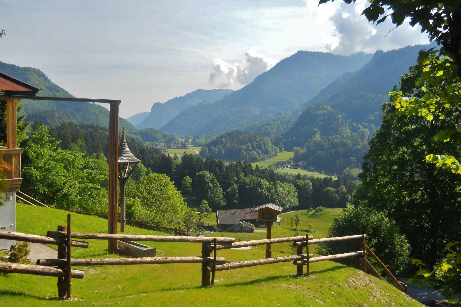 Chalet Niederndorferberg-Uitzicht zomer