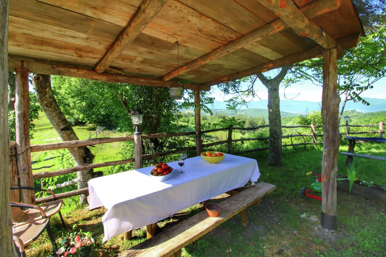 Agriturismo Bellavista-Tuinen zomer