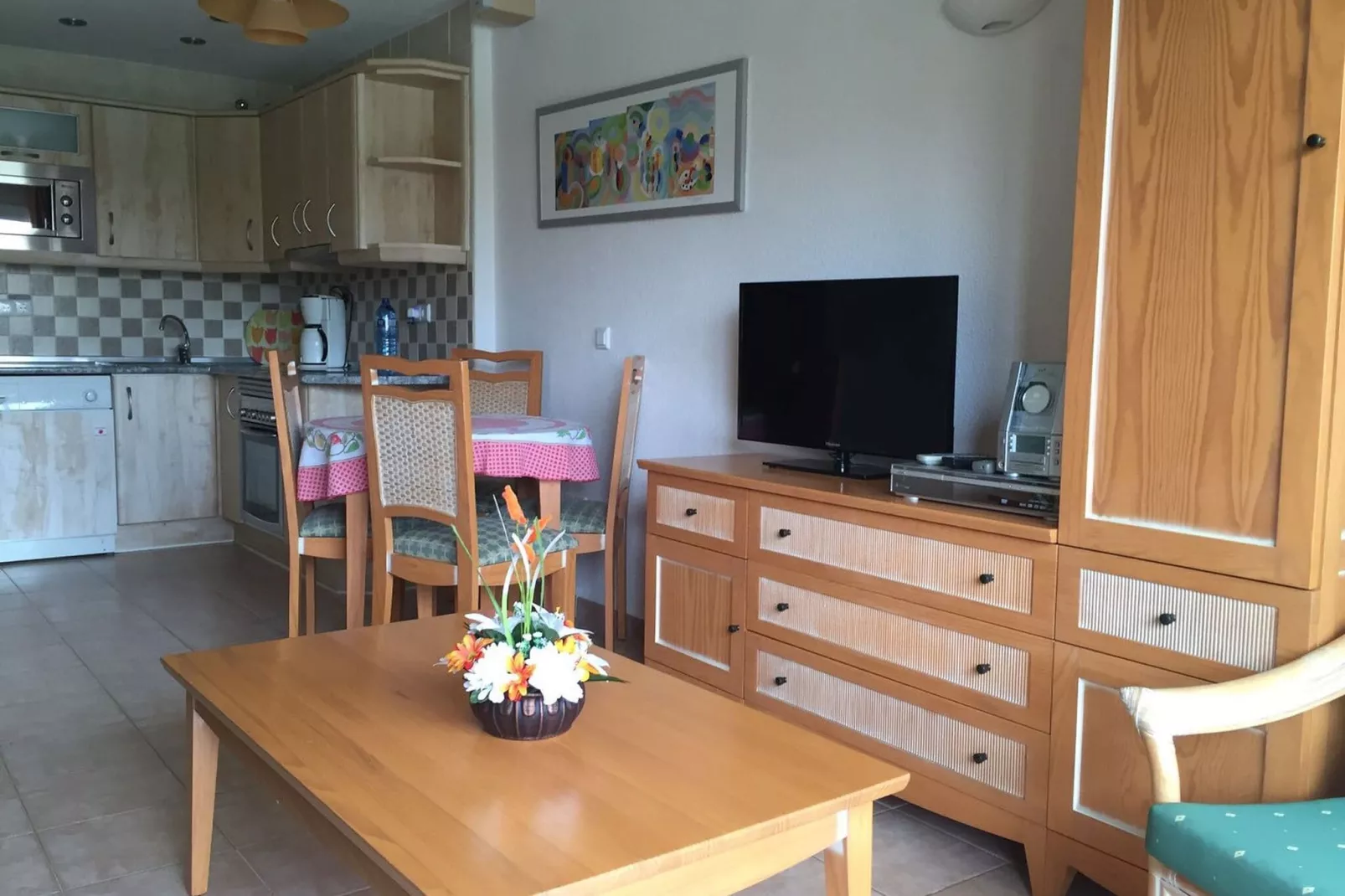 Apartamento Benal beach-Woonkamer