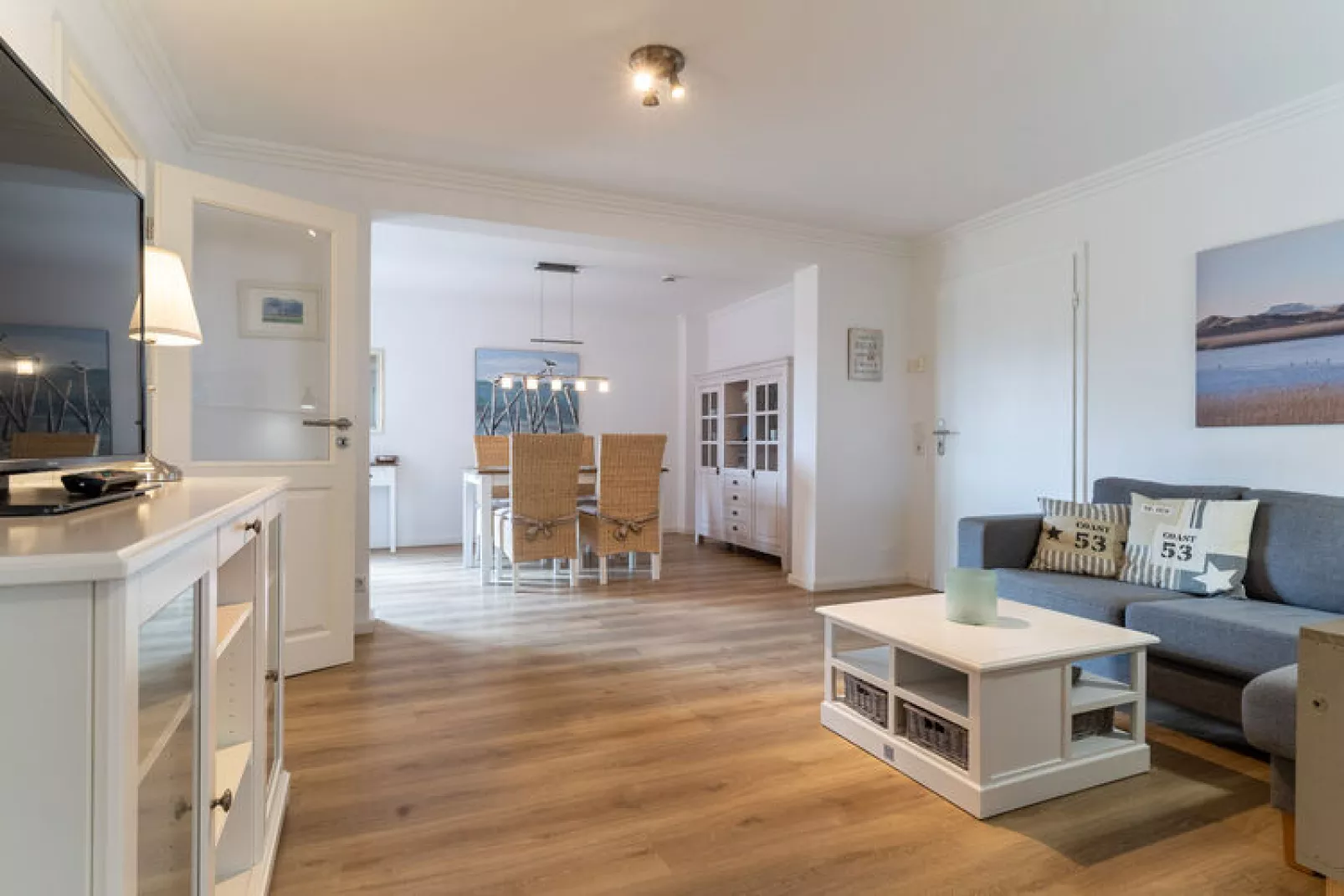 Ferienwohnung Deichlamm St Peter-Ording-Woonkamer