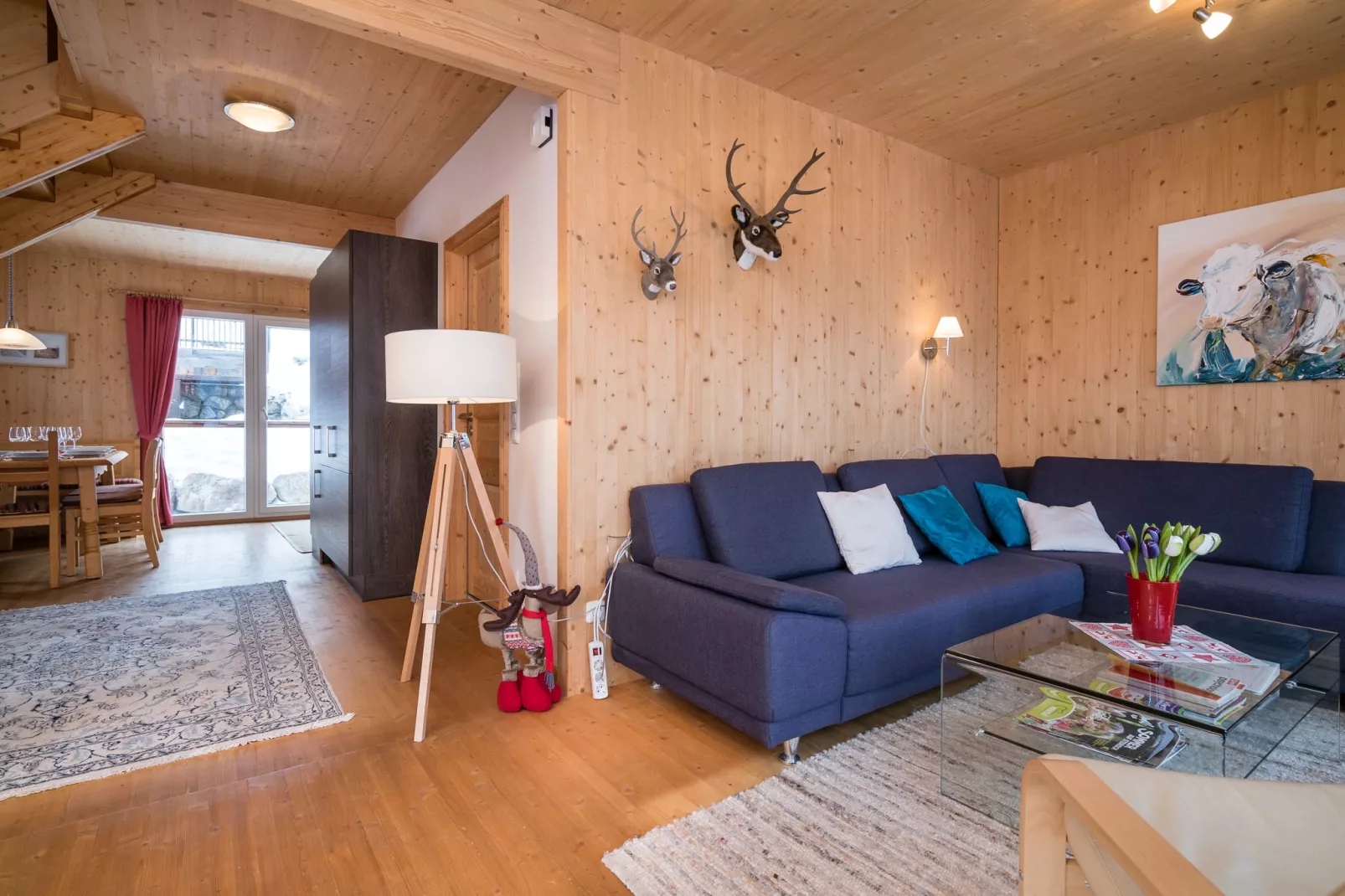 Luxe chalet in Hohentauern met adembenemend uitzicht-Woonkamer