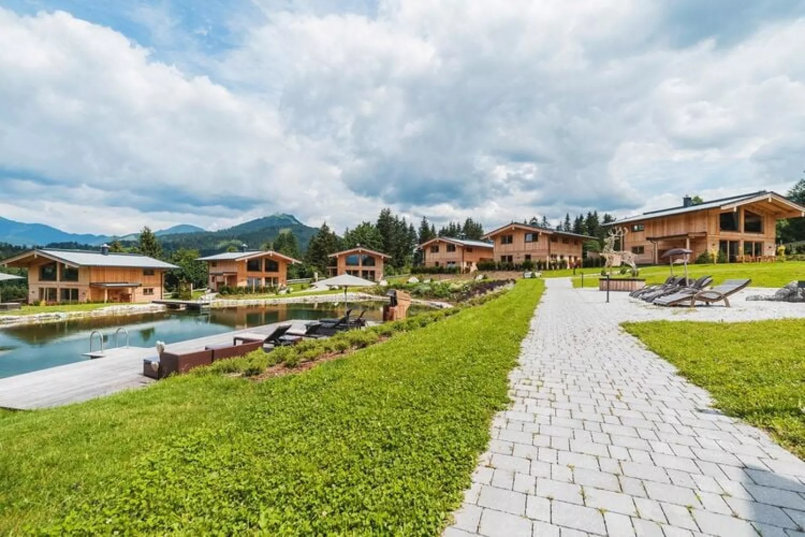 Chalets Grosslehen, Fieberbrunn-Tuinen zomer