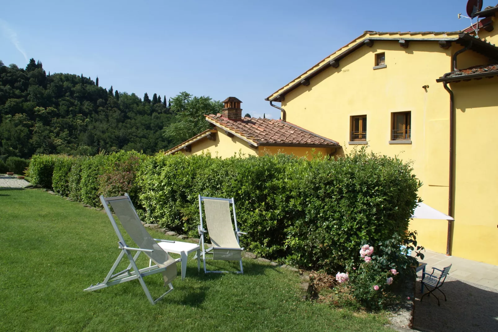 Podere Pulicciano Orciaia-Tuinen zomer