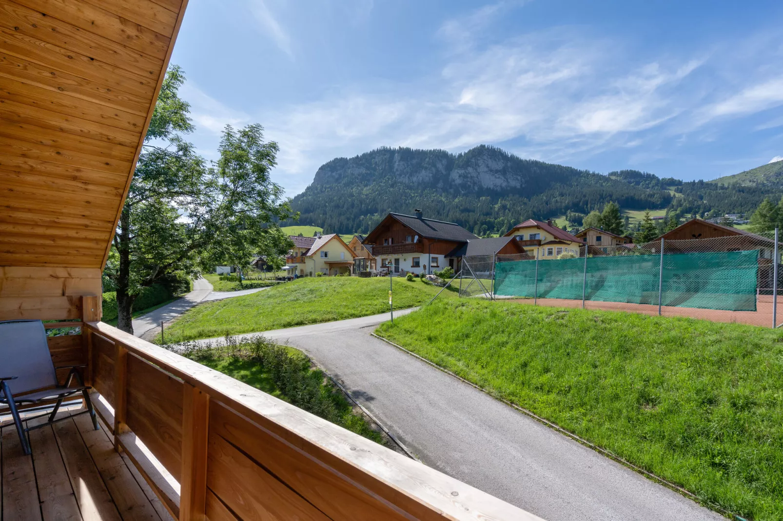 Holzchalet Tauplitz-Uitzicht zomer