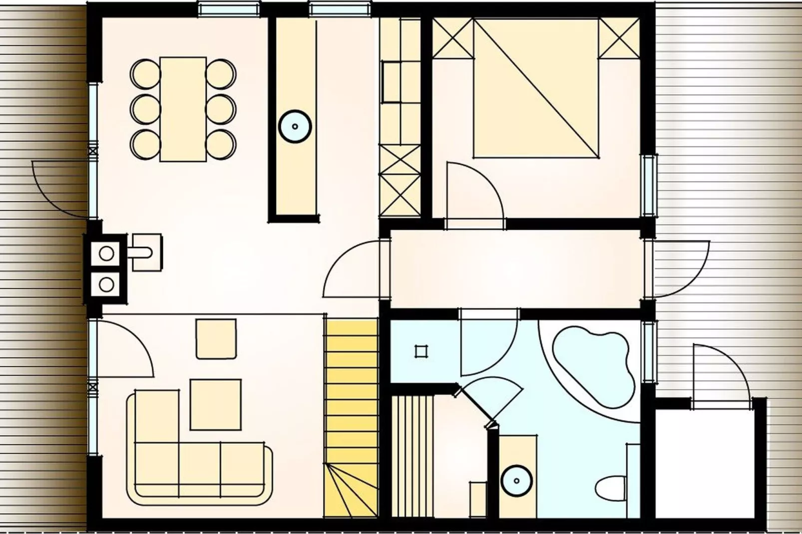 Ferienwohnung Bornholm im Schlosspark-Plattegrond