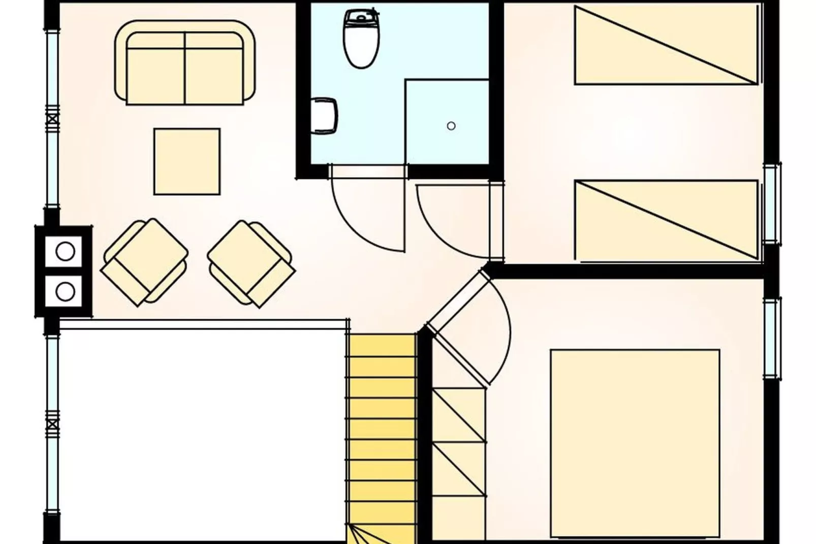 Ferienwohnung Bornholm im Schlosspark-Plattegrond