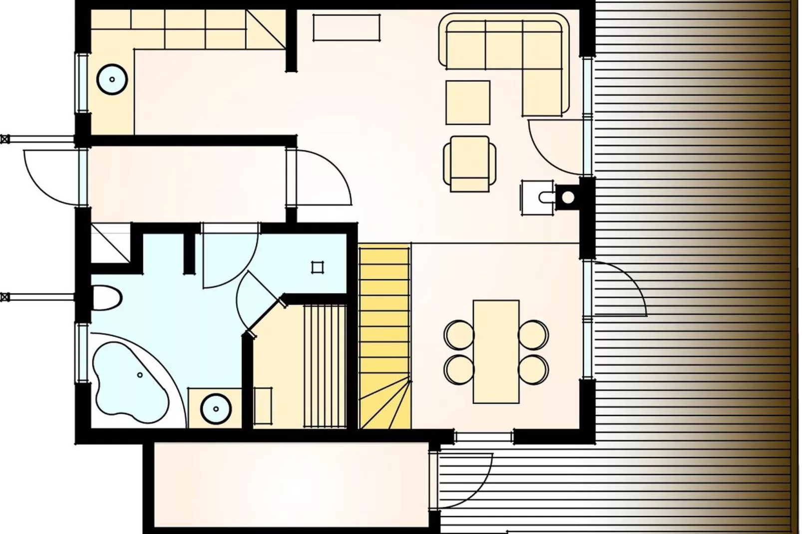 Ferienhaus Falster im Schlosspark-Plattegrond