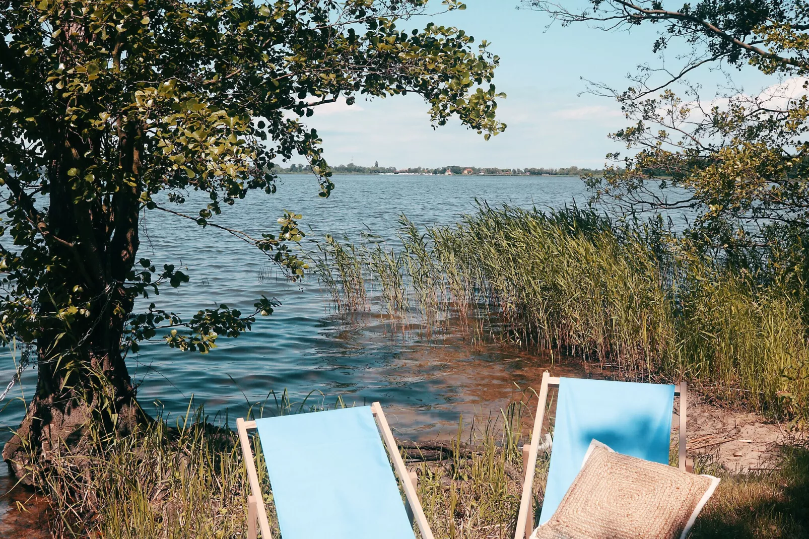 Ferienhaus in Nowe Warpno UTR-Uitzicht zomer