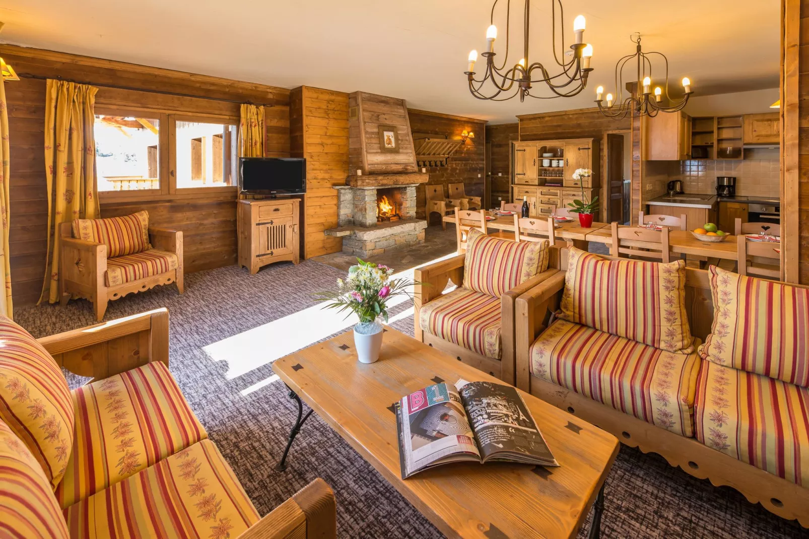 Chalet de L'Ours 2-Woonkamer