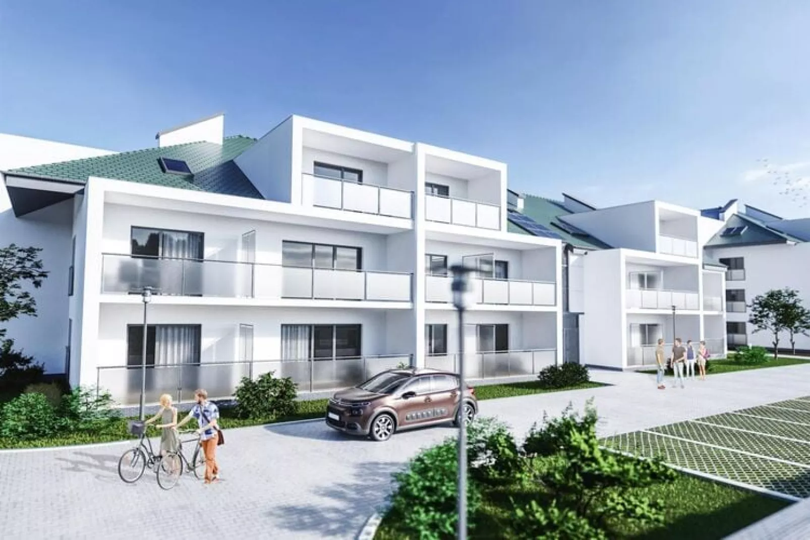 Apartments Grzybowo-Buitenkant zomer