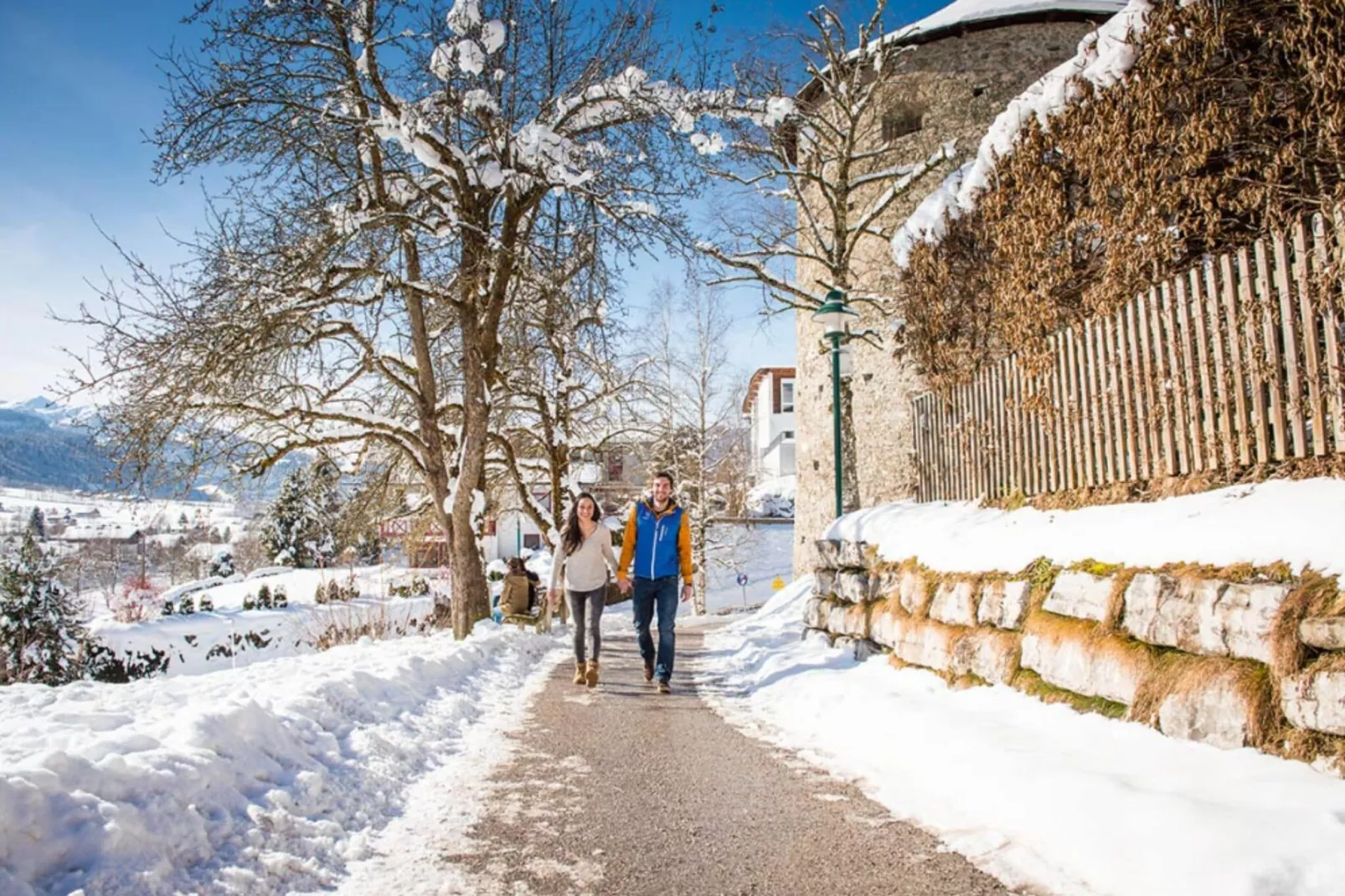 Hubergut - Ferienwohnung Bergblick 03-Gebied winter 1km