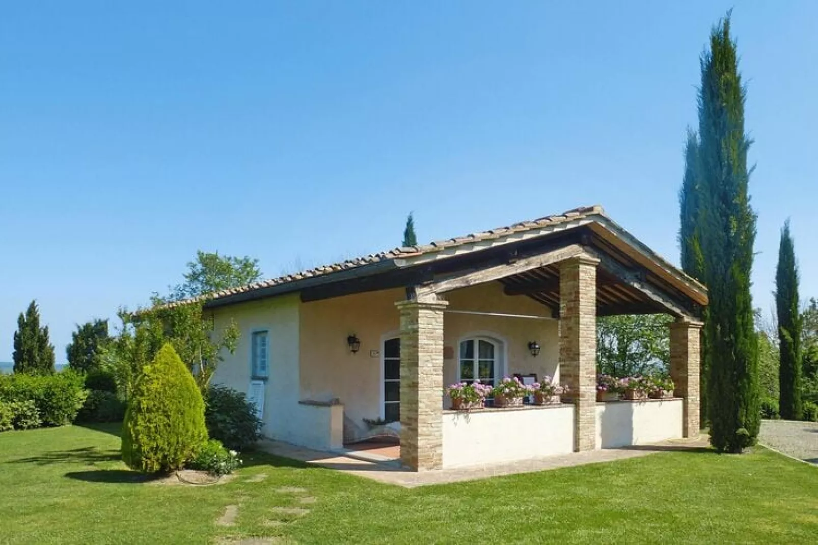 Ferienanlage Borgo della Meliana Gambassi Terme Typ Cottage-Buitenkant zomer