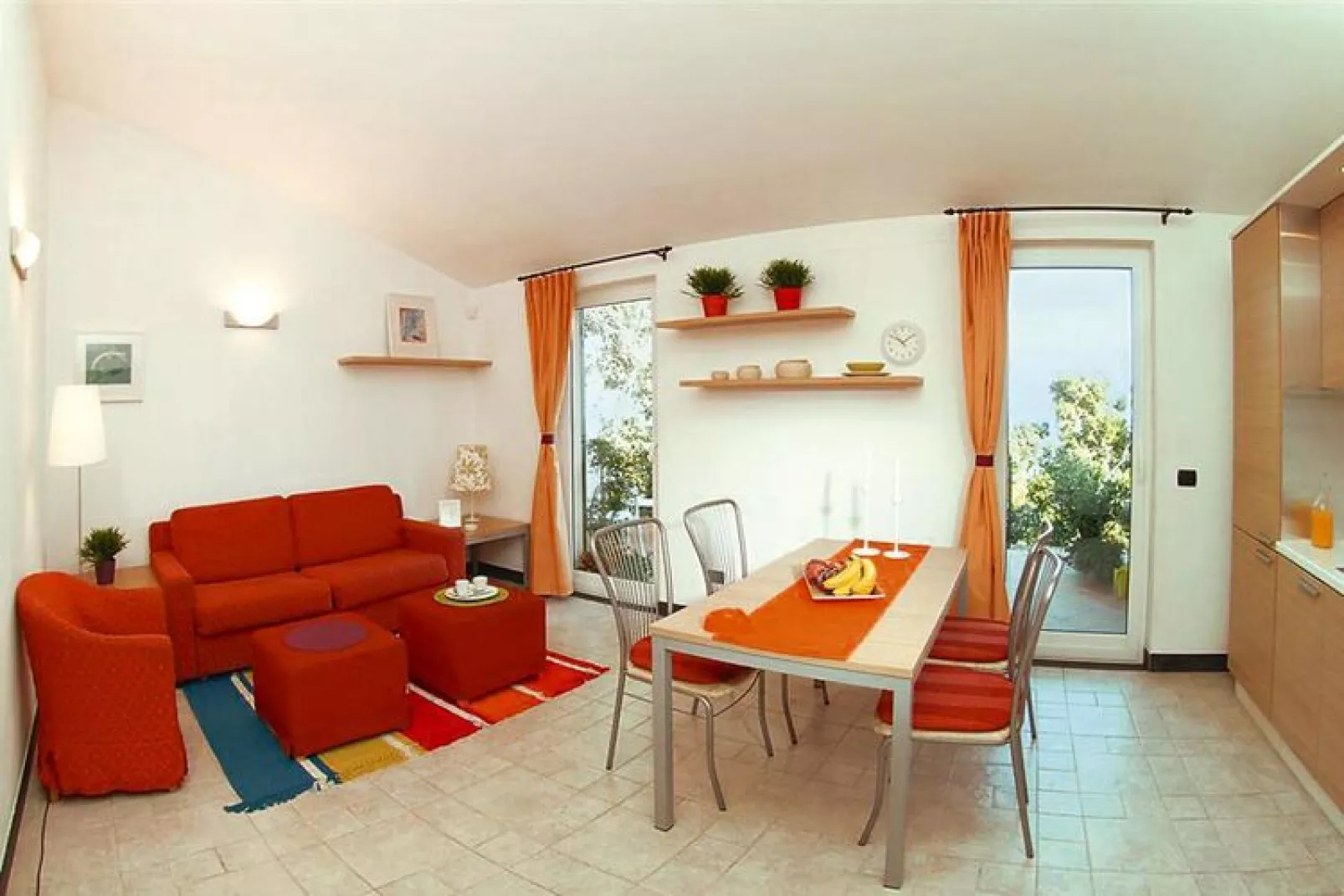 Residence Villa Beuca Cogoleto - B4 SEAVIEW - B4VM bei Belegung mit 1-4 Pers-Woonkamer