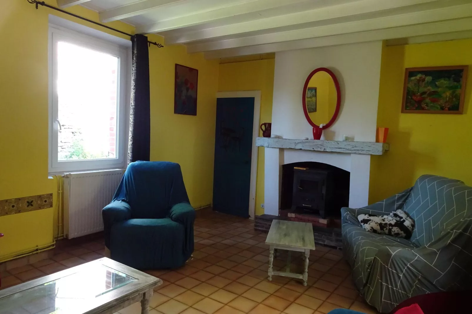 Semi-detached house St Sauveur-le-Vicomte-Woonkamer