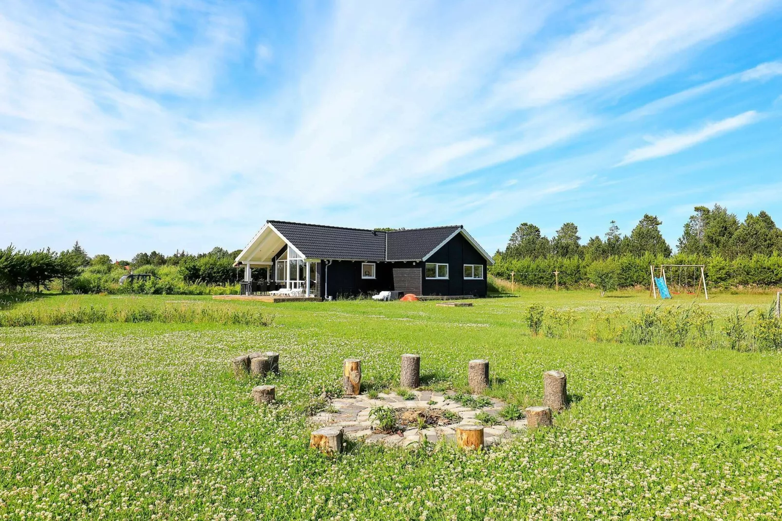 Charmant vakantiehuis dicht bij Jerup met een sauna-Uitzicht