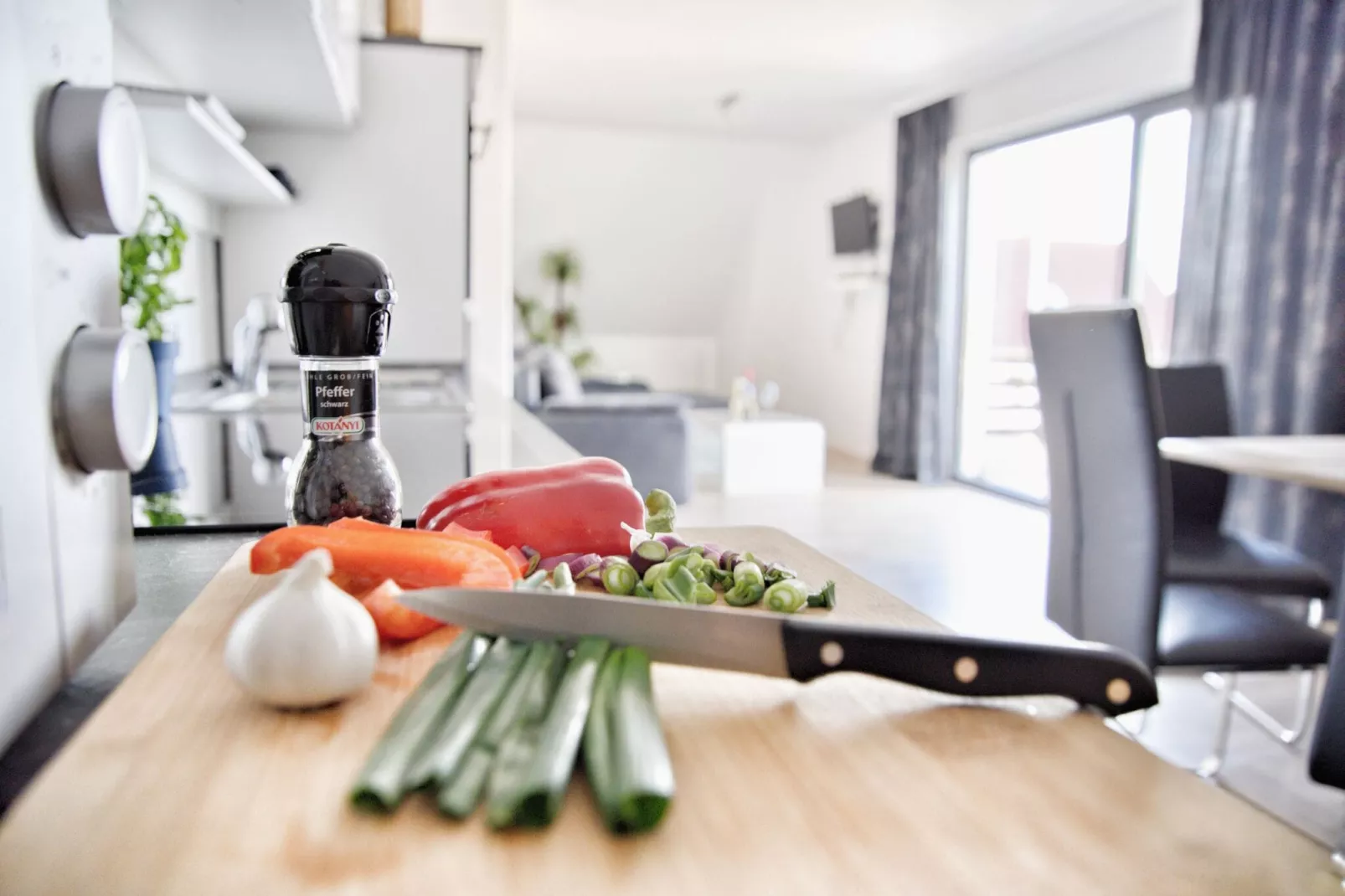 Ferienwohnung mit großer Dachterrasse-Keuken