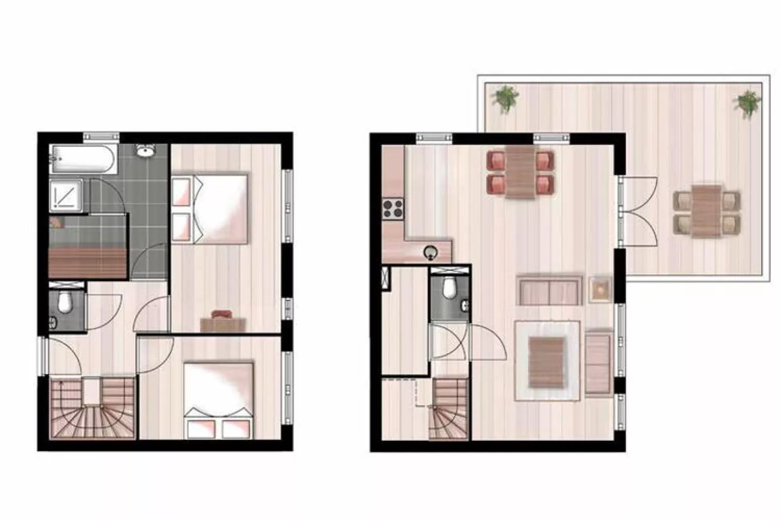 Appartement Fleesensee Luxe, Eifeler Tor-Plattegrond