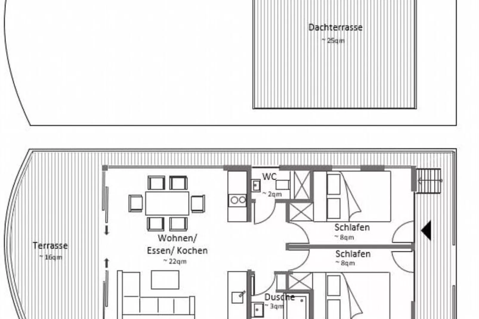 Hausboot Family & Friends LP2 / 4 Personen-Plattegrond