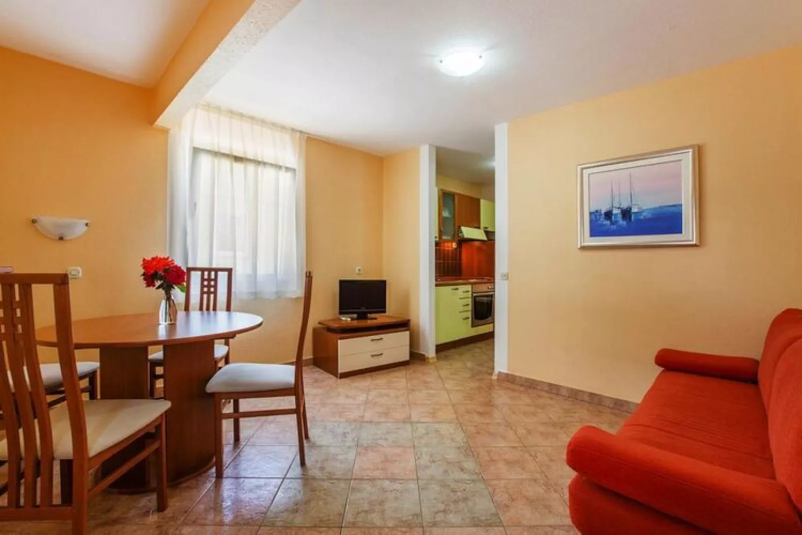 Matilde Beach Resort - Vodice - Superior Apt- A 4plus2 Sea View ca 72 qm für 4 Pers-Woonkamer