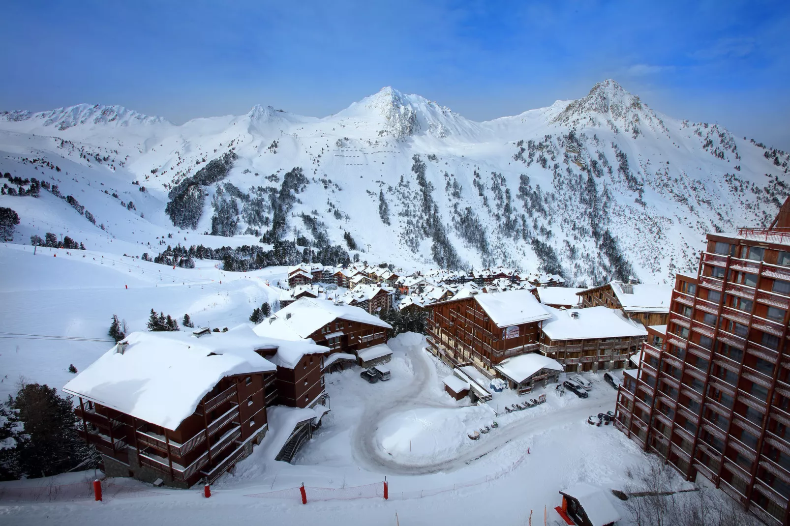 La Source des Arcs 1-Uitzicht winter