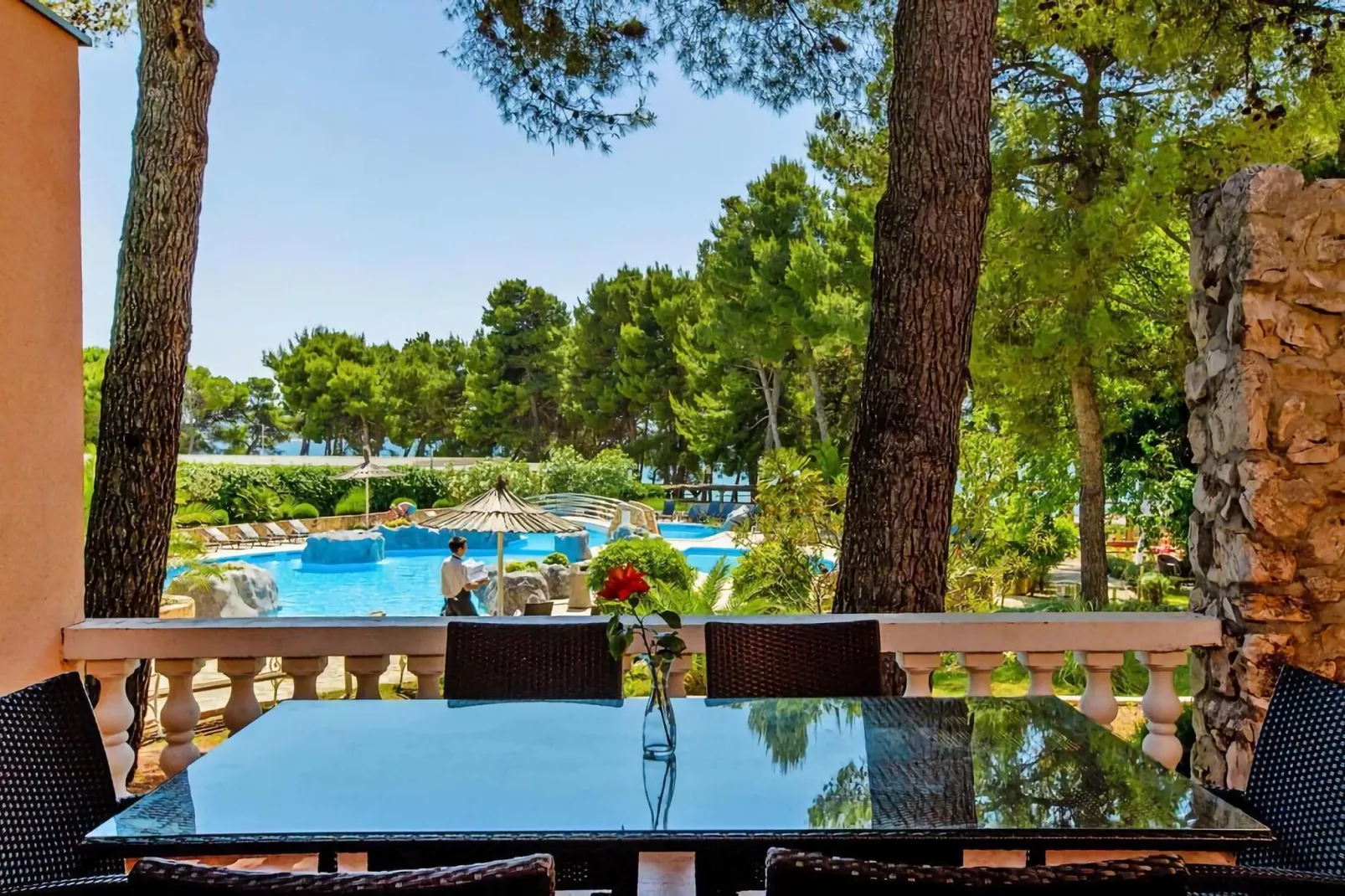 Matilde Beach Resort Vodice - Junior Apt A2plus2 Park View ca 36 qm für 3 Pers B&B-Terrasbalkon