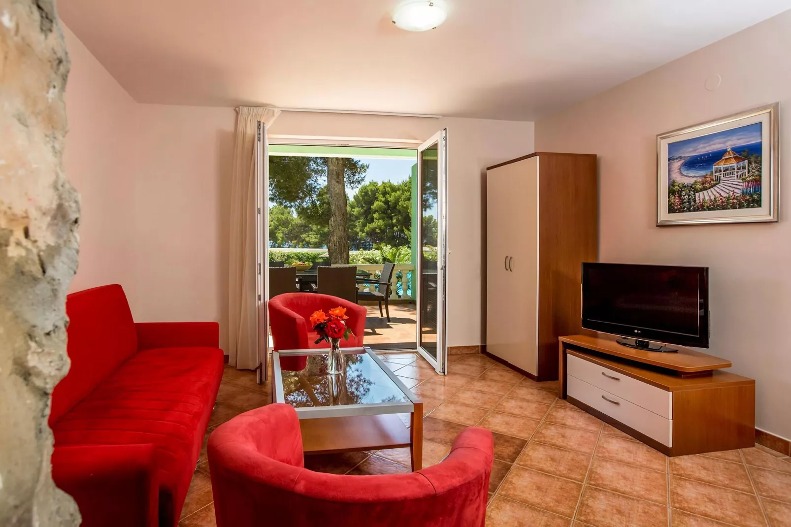 Matilde Beach Resort Vodice - Superior Apt A 4plus2 Park View ca 72 qm für 5 Pers-Woonkamer