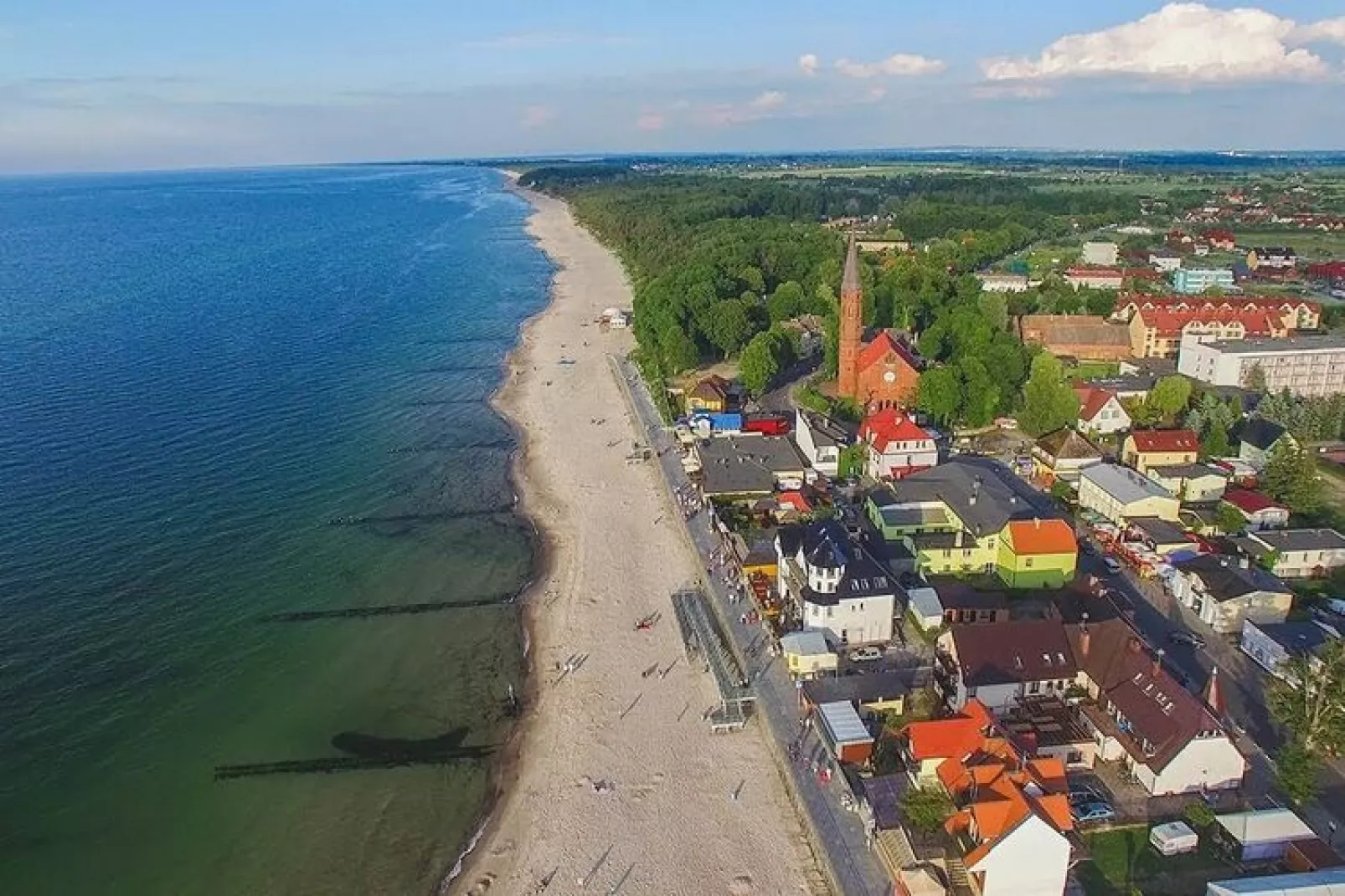 Ośrodek Zacisze domki letniskowe 32 m2 TYP B-Gebieden zomer 1km